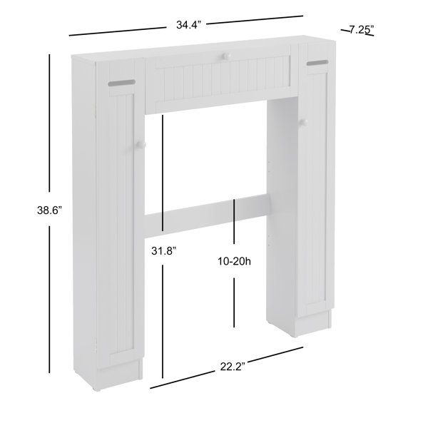 Latitude Run® Jordane Freestanding Over The Toilet Storage & Reviews